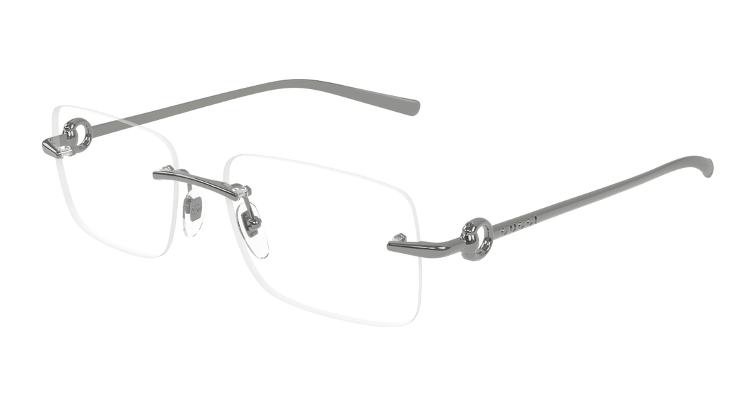 Óculos graduados gucci gg1703o 001 rutenio rectangular / squared masculino tamanho 55mm - Vista principal