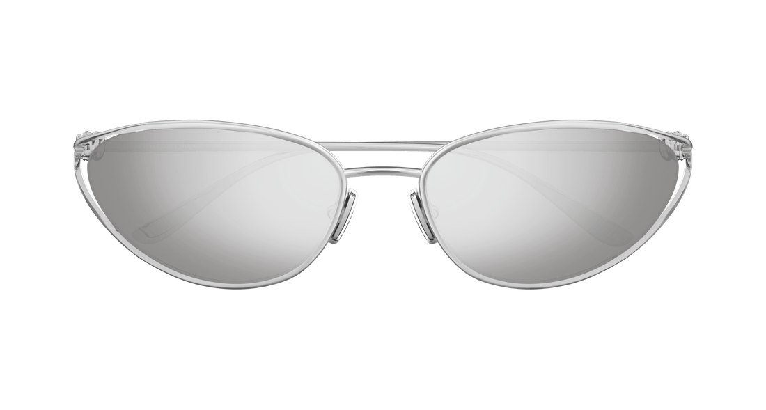 Lunettes de soleil bottega veneta bv1330s 002 plateado cat eye femenino taille 57mm - Vue détaillée