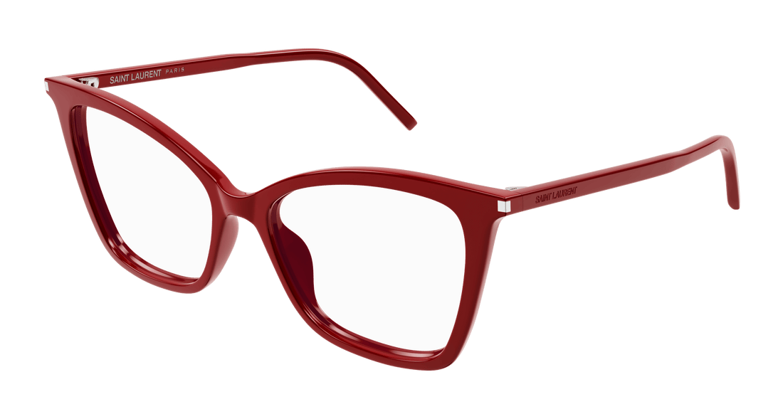 Prescription glasses saint laurent sl 386 015 rojo cat eye femenino size 53mm - Main view