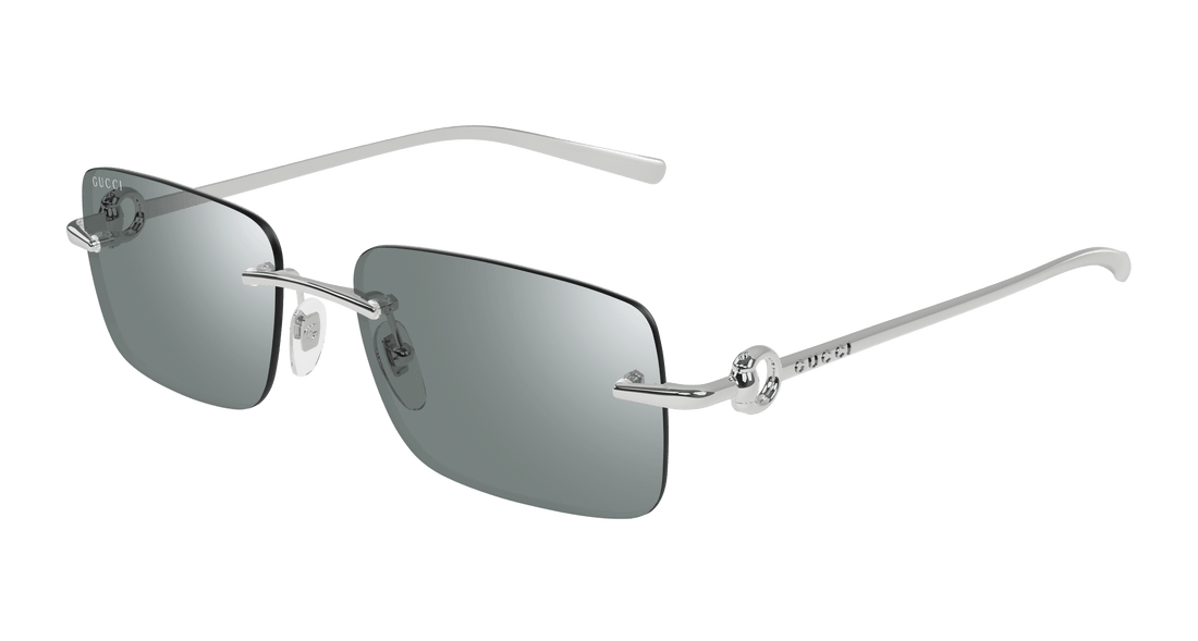 Occhiali da sole gucci gg1703s 002 plateado rectangular / squared masculino taglia 55mm - Vista principale
