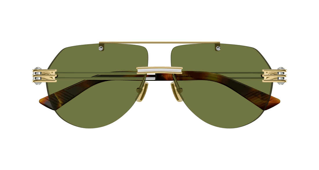 Lunettes de soleil bottega veneta bv1342s 003 dorado pilot/navigator unisex taille 59mm - Vue détaillée