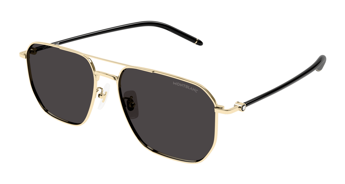 Occhiali da sole montblanc mb0367sa 001 dorado pilot/navigator masculino taglia 60mm - Vista principale