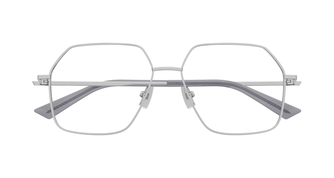 Occhiali da vista bottega veneta bv1332o 005 plateado rectangular / squared femenino taglia 55mm - Vista dettagliata