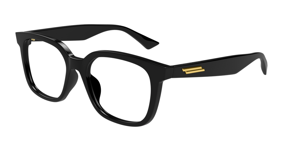 Glasögon bottega veneta bv1334oa 001 negro rectangular / squared unisex storlek 52mm - Huvudvy