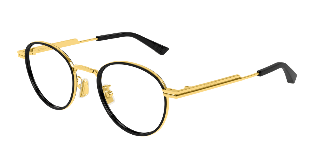 Occhiali da vista bottega veneta bv1337oj 001 dorado round/oval/panthos unisex taglia 48mm - Vista principale