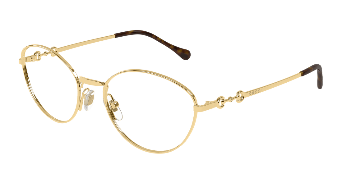 Briller gucci gg1699o 001 dorado cat eye femenino størrelse 54mm - Hovedvisning