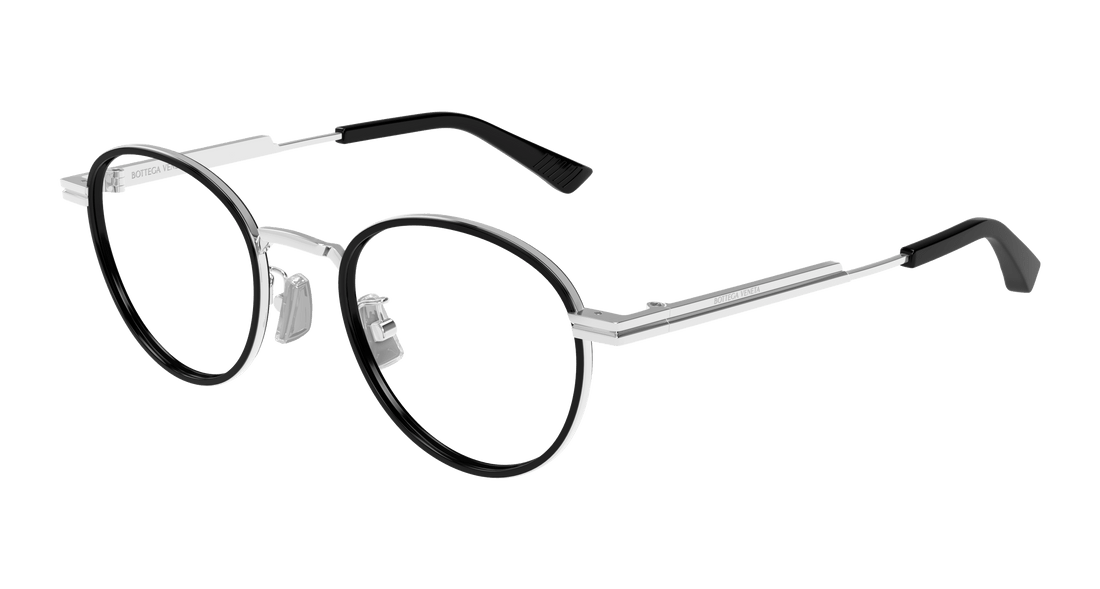 Óculos graduados bottega veneta bv1337oj 002 plateado round/oval/panthos unisex tamanho 48mm - Vista principal