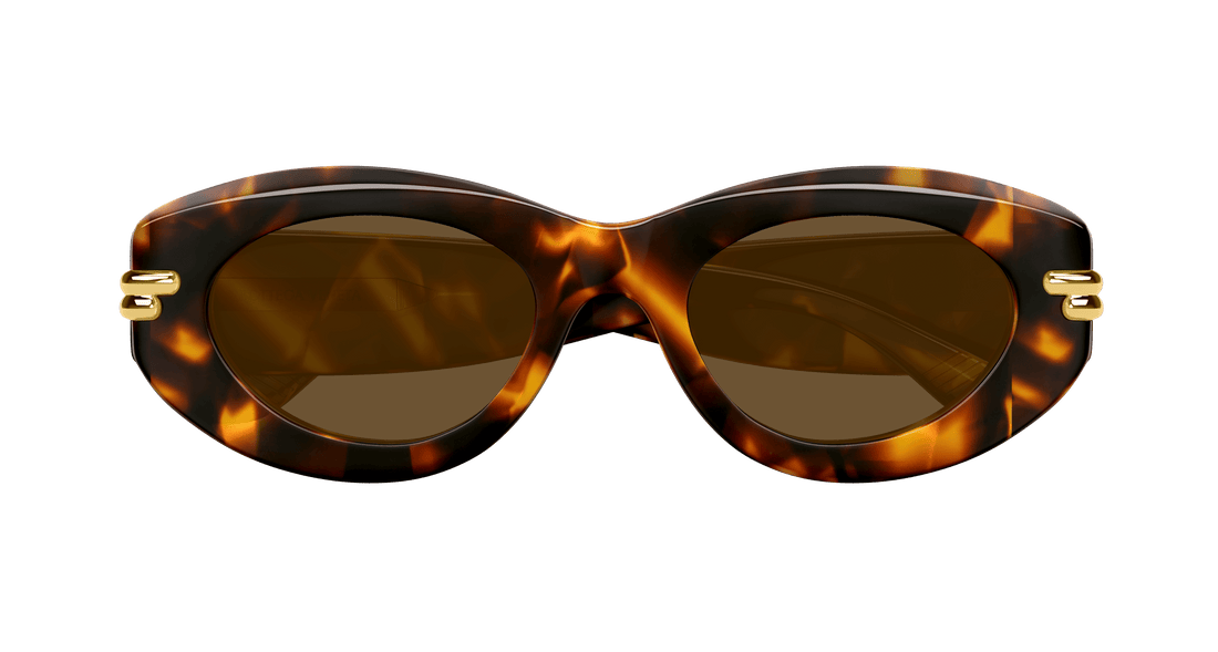 Occhiali da sole bottega veneta bv1322s 002 havana round/oval/panthos femenino taglia 51mm - Vista dettagliata
