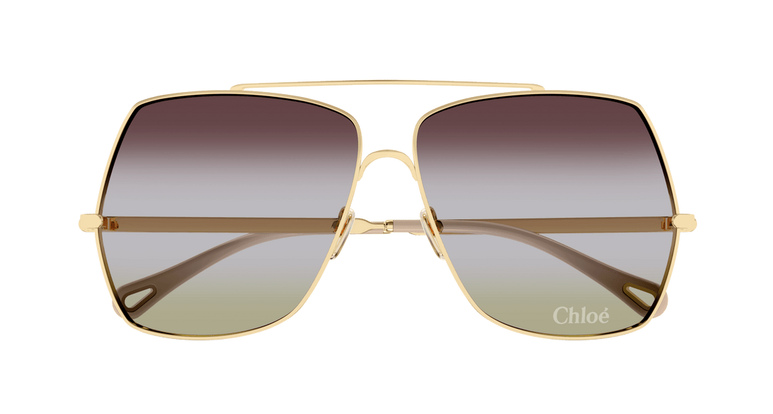 Lunettes de soleil chloé ch0278s 002 dorado rectangular / squared femenino taille 62mm - Vue détaillée