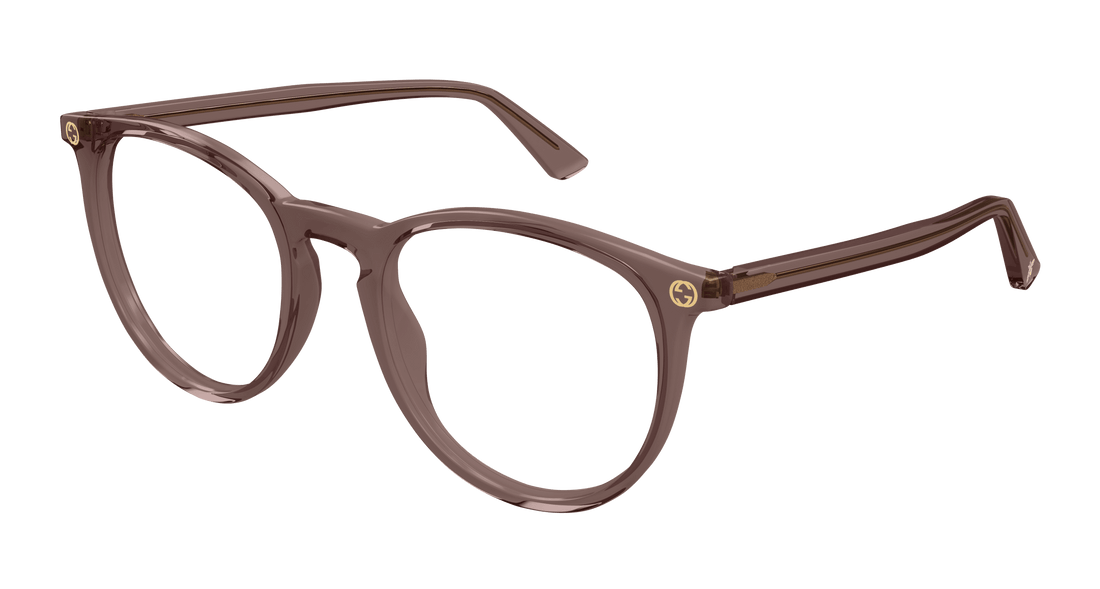 Occhiali da vista gucci gg0027o 012 marron round/oval/panthos femenino taglia 50mm - Vista principale