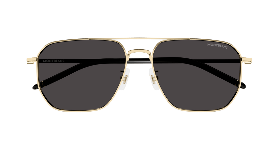 Occhiali da sole montblanc mb0367sa 001 dorado pilot/navigator masculino taglia 60mm - Vista dettagliata