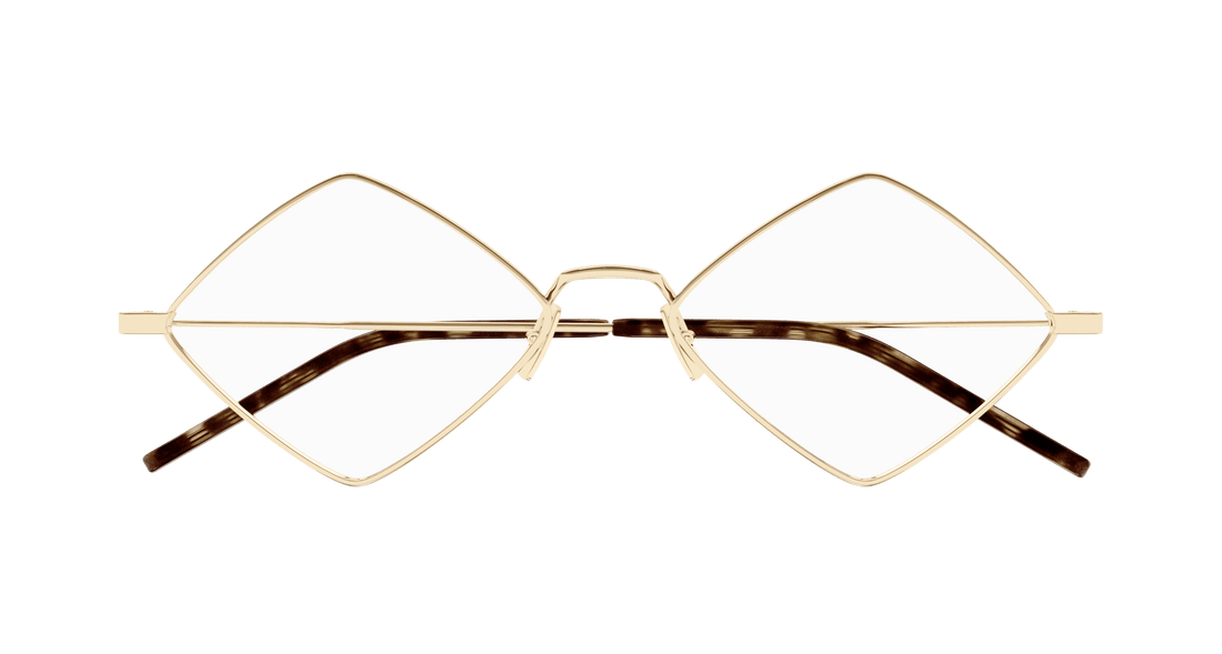 Óculos graduados saint laurent sl 302 lisa opt 003 dorado geometrical/directional femenino tamanho 55mm - Vista de detalhe