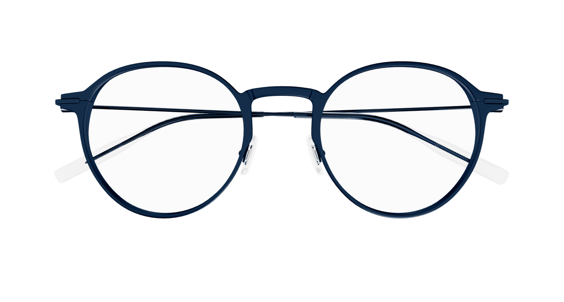 Brillen montblanc mb0357o 004 azul round/oval/panthos masculino größe 49mm - Detailansicht