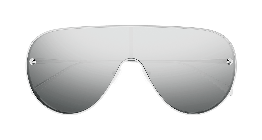 Occhiali da sole alexander mcqueen am0481s 004 plateado pilot/navigator unisex taglia 99mm - Vista dettagliata