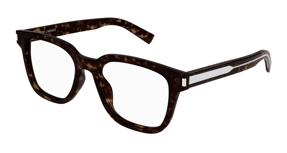 Prescription glasses saint laurent sl 711 opt 002 havana rectangular / squared masculino size 52mm - Main view