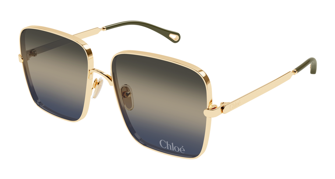 Óculos de sol chloé ch0324s 002 dorado rectangular / squared femenino tamanho 61mm - Vista principal