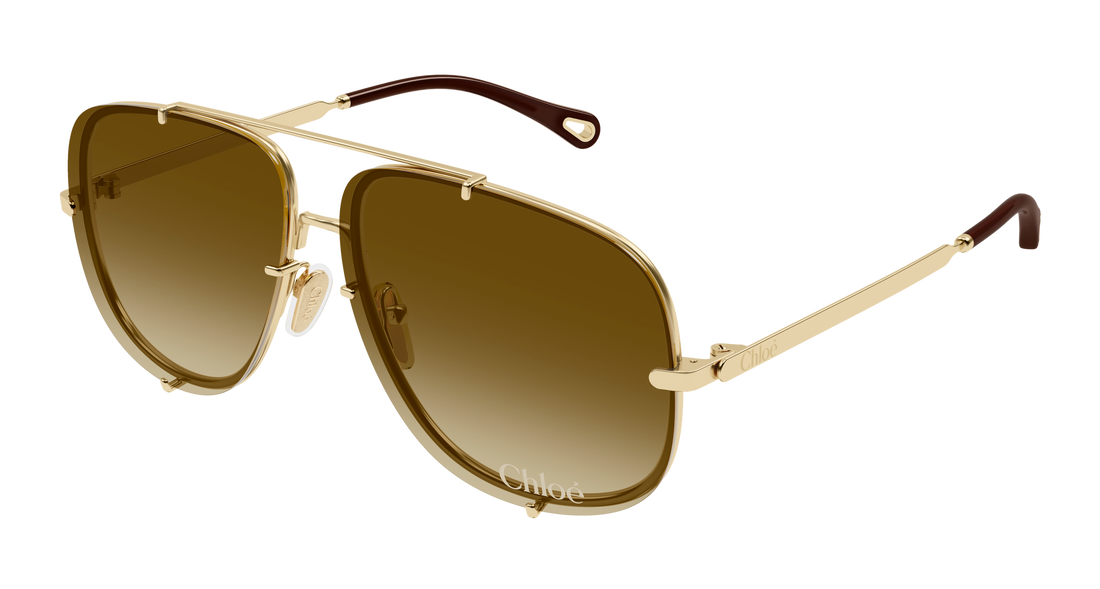 Occhiali da sole chloé ch0348s 003 dorado pilot/navigator femenino taglia 62mm - Vista principale