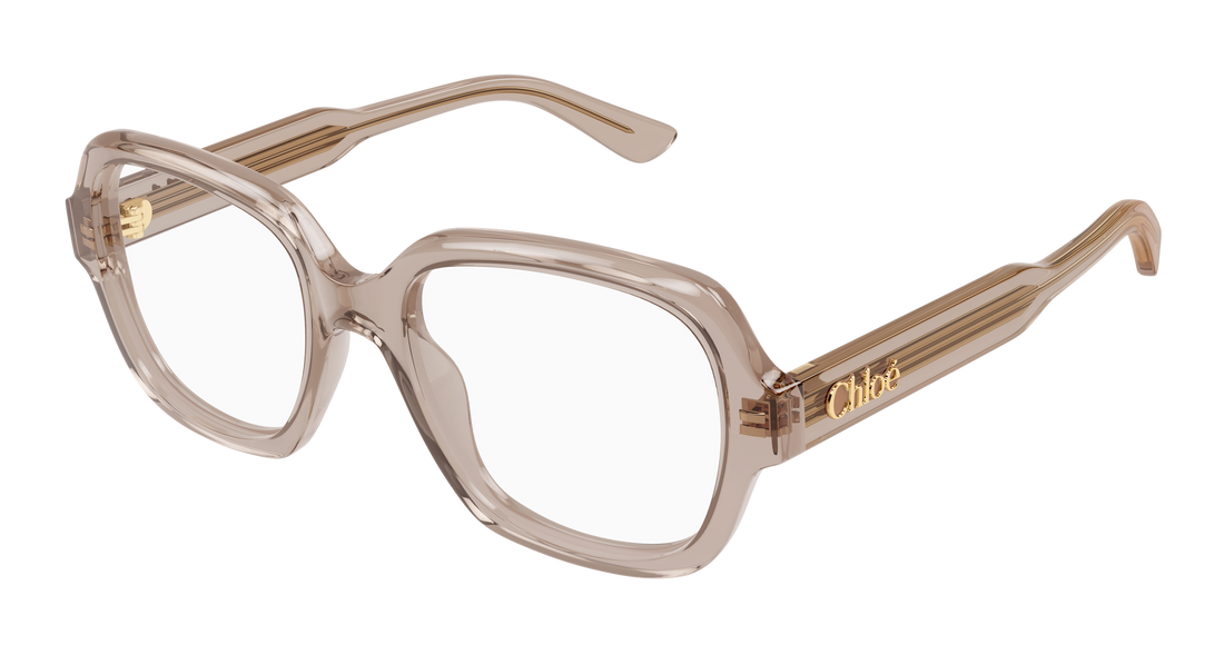 Briller chloé ch0341o 004 marron geometric femenino størrelse 53mm - Hovedvisning