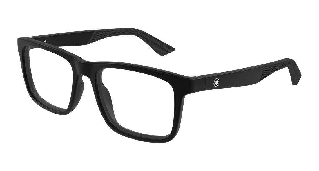 Brillen montblanc mb0434o 002 negro rectangular / squared masculino größe 55mm - Hauptansicht