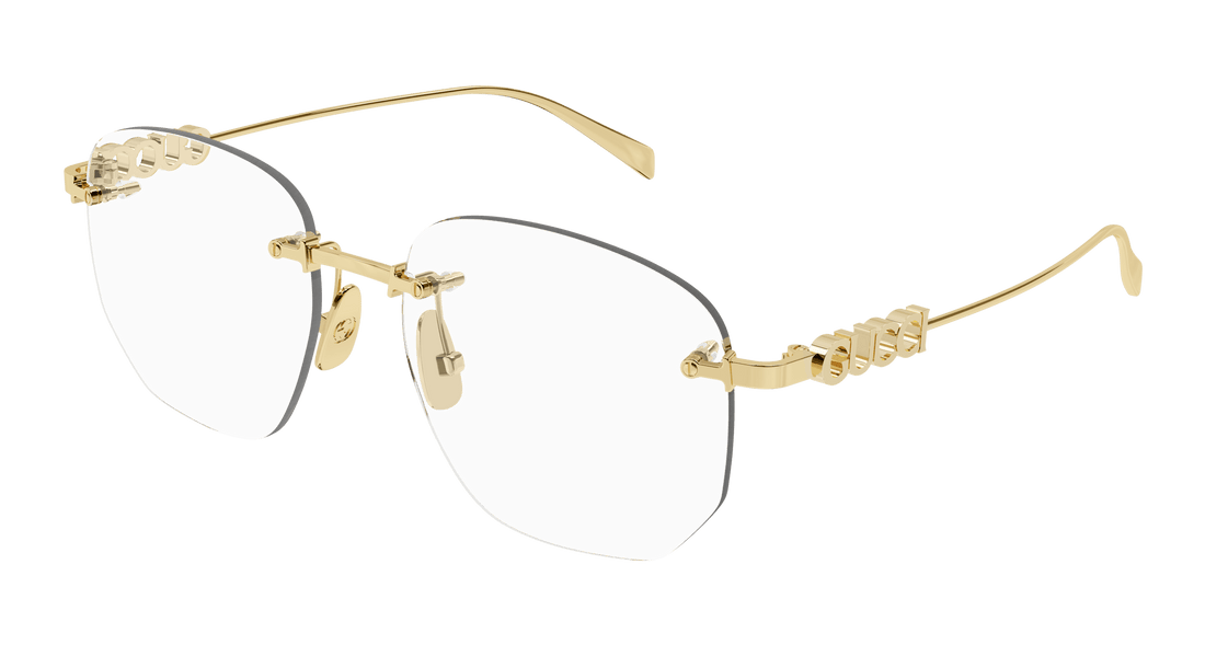 Óculos graduados gucci gg1806o 002 dorado square femenino tamanho 54mm - Vista principal