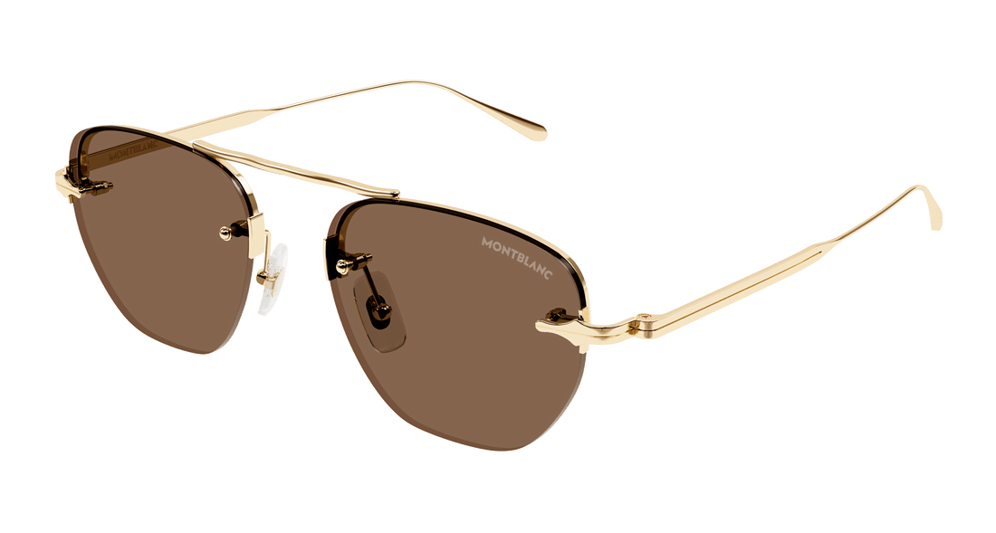 Sonnenbrillen montblanc mb0404s 002 dorado round masculino größe 52mm - Hauptansicht