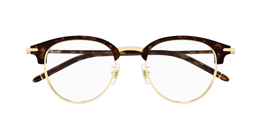 Occhiali da vista montblanc mb0408o 003 dorado square masculino taglia 49mm - Vista dettagliata