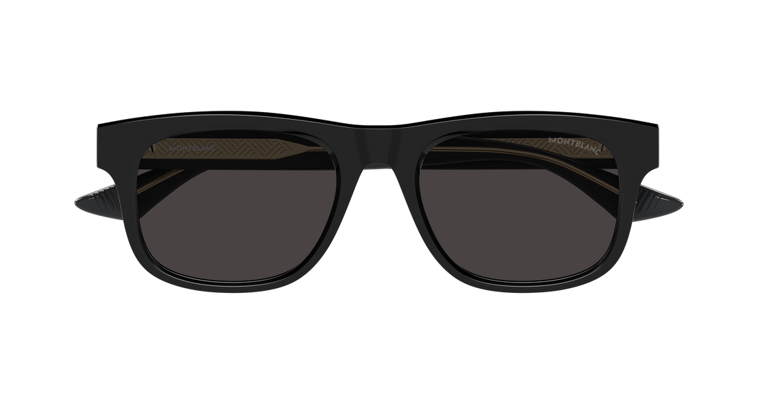 Occhiali da sole montblanc mb0421s 001 negro rectangular / squared masculino taglia 53mm - Vista dettagliata