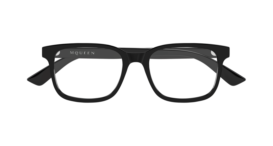 Occhiali da vista alexander mcqueen am0541o 007 negro rectangular / squared masculino taglia 54mm - Vista dettagliata