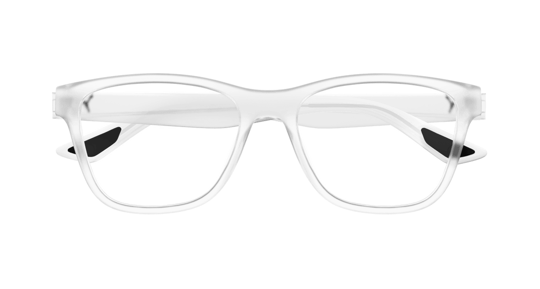 Óculos graduados puma pu0485o 010 transparente square masculino tamanho 57mm - Vista de detalhe