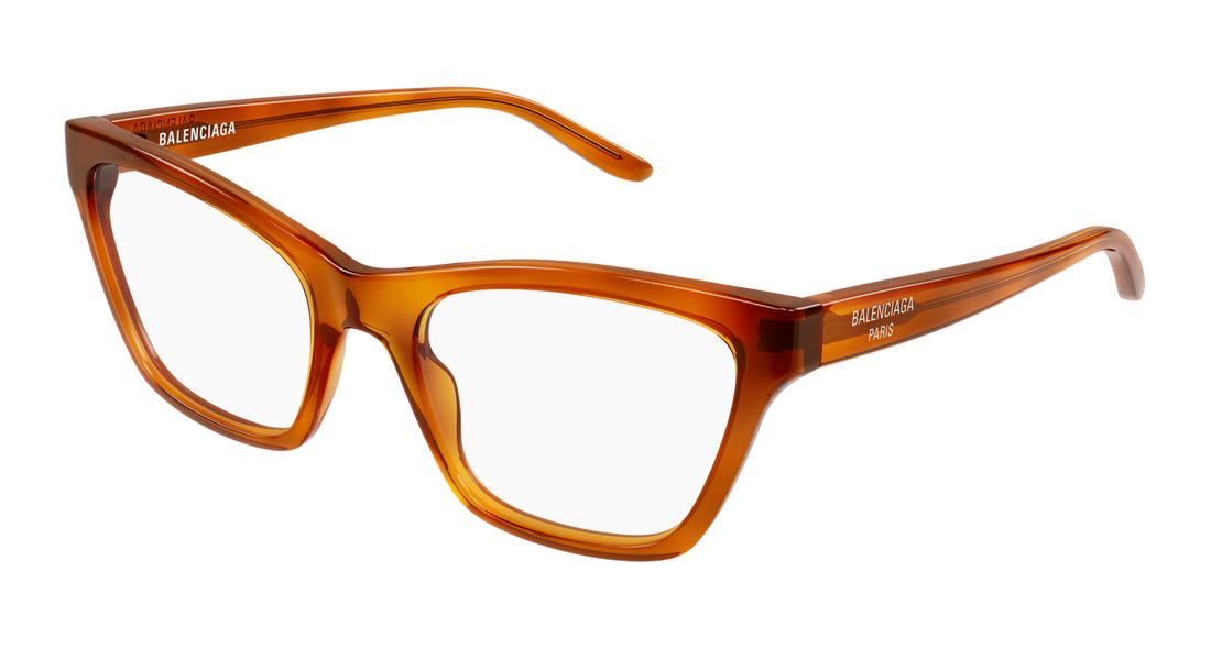Occhiali da vista balenciaga bb0440o 003 havana cat eye femenino taglia 56mm - Vista principale