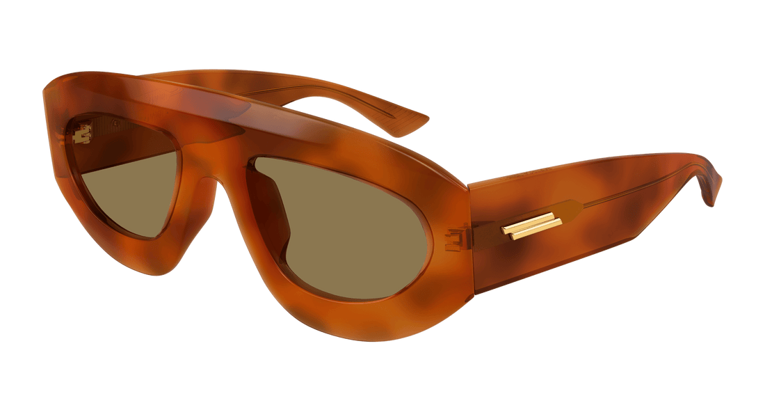 Occhiali da sole bottega veneta bv1358s 002 havana geometric unisex taglia 52mm - Vista principale