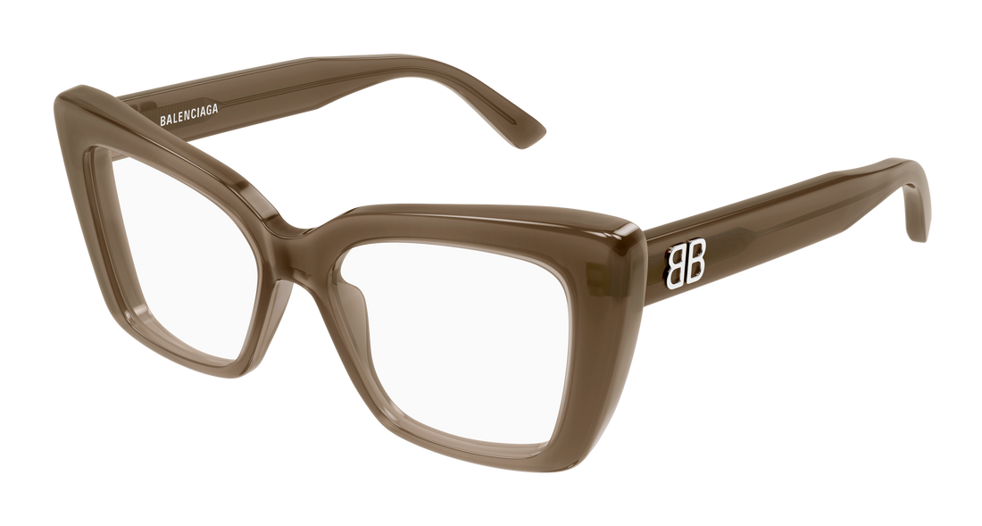 Brillen balenciaga bb0297o 005 marron butterfly femenino maat 52mm - Hoofdaanzicht