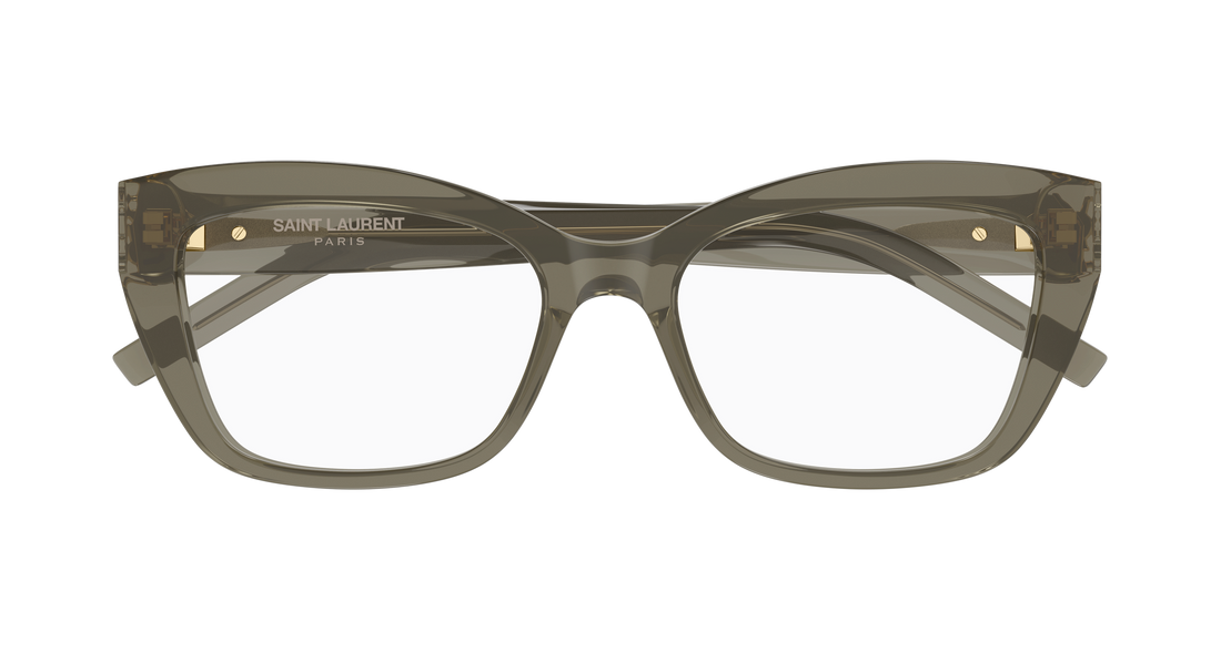 Gafas graduadas saint laurent sl m117 008 marron cat eye femenino talla 53mm - Vista de detalle