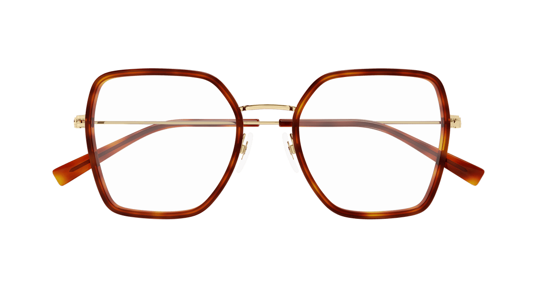 Óculos graduados gucci gg1850o 002 havana square femenino tamanho 51mm - Vista de detalhe
