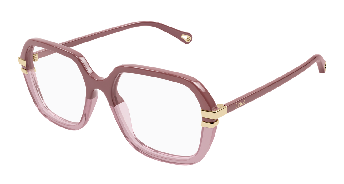 Brillen chloé ch0205o 009 rosa rectangular / squared femenino größe 53mm - Hauptansicht