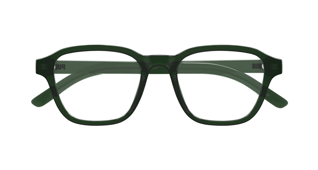 Gafas graduadas puma pu0518o 005 verde rectangular / squared masculino talla 51mm - Vista de detalle