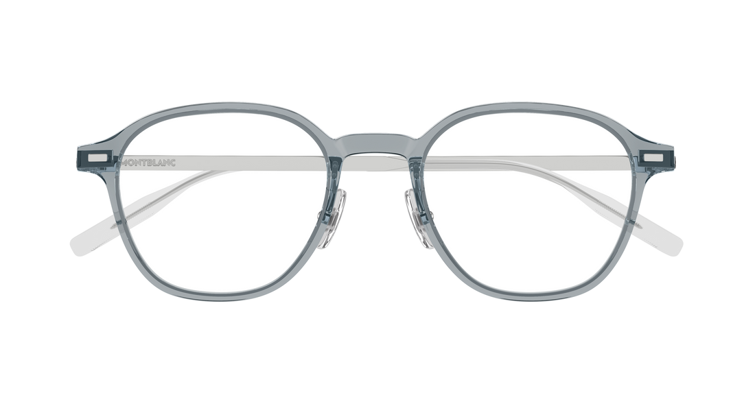 Occhiali da vista montblanc mb0427o 003 gris round/oval/panthos masculino taglia 50mm - Vista dettagliata