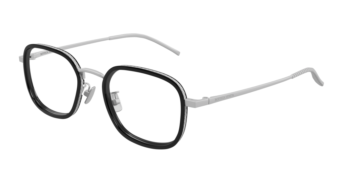 Prescription glasses bottega veneta bv1427oa 001 plateado rectangular / squared unisex size 52mm - Main view