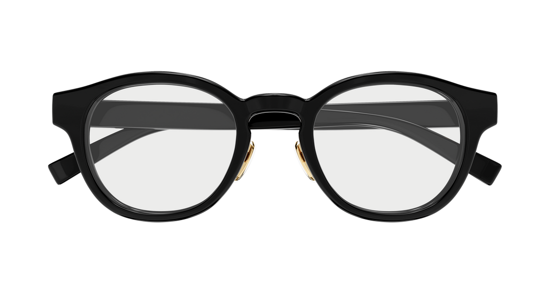 Occhiali da vista gucci gg1988ok 001 negro round/oval/panthos masculino taglia 49mm - Vista dettagliata