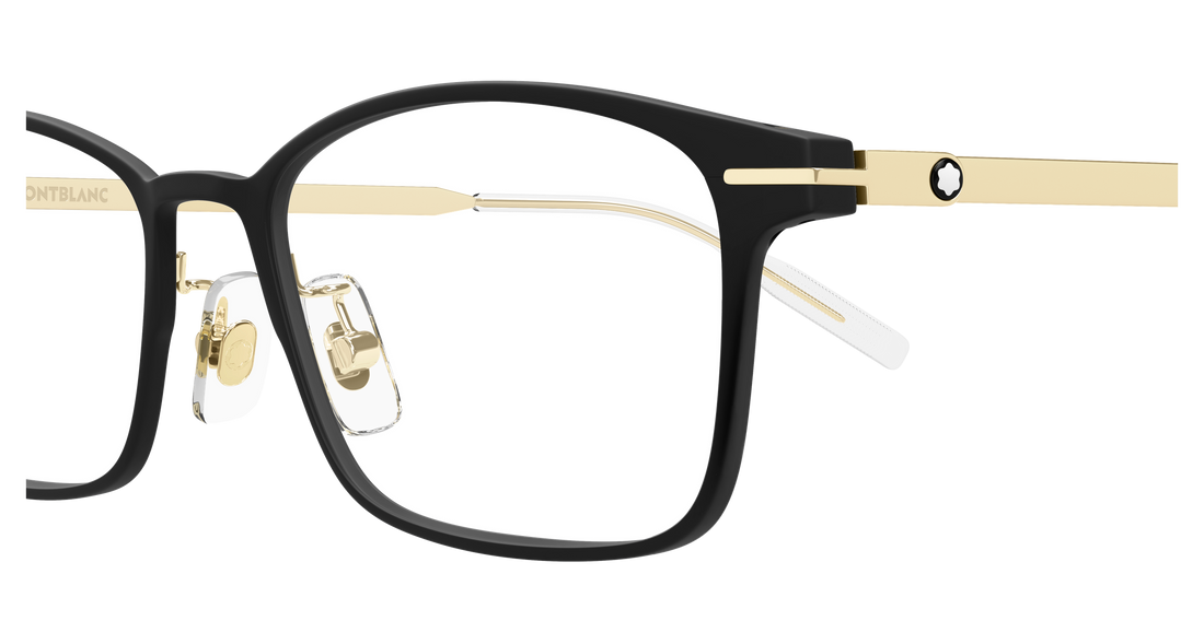 Lunettes de vue montblanc mb0449oj 001 negro rectangular / squared masculino taille 54mm - Vue détaillée