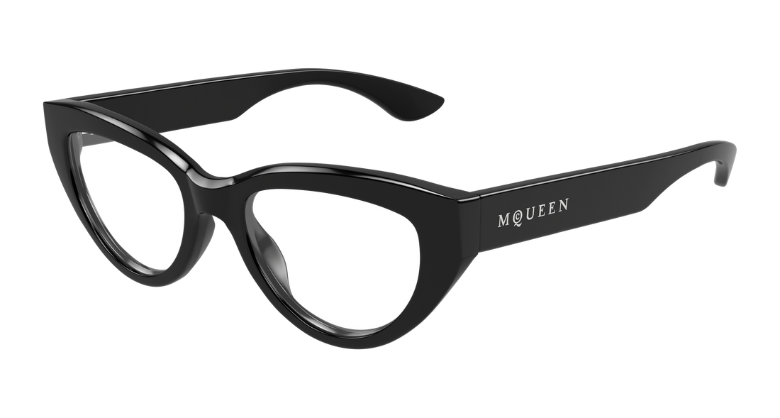 Occhiali da vista alexander mcqueen am0529o 001 negro cat eye femenino taglia 52mm - Vista principale