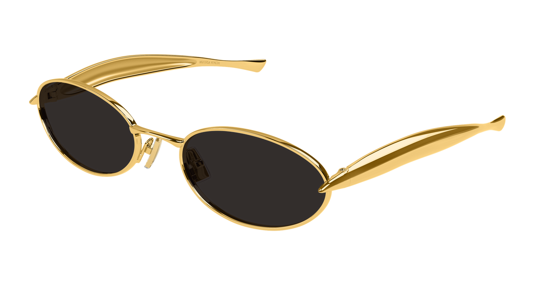 Occhiali da sole bottega veneta bv1386s 001 dorado round unisex taglia 57mm - Vista principale