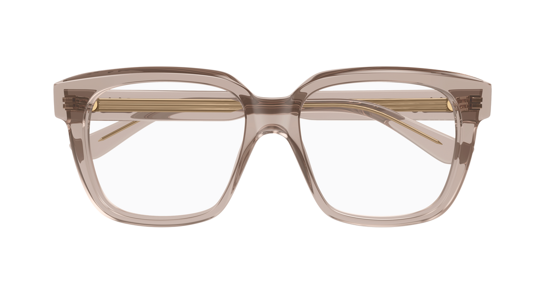 Óculos graduados chloé ch0340o 009 marron geometric femenino tamanho 55mm - Vista de detalhe