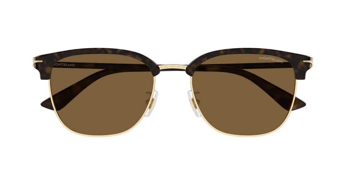 Occhiali da sole montblanc mb0439sa 003 dorado rectangular / squared masculino taglia 55mm - Vista dettagliata