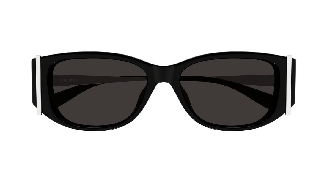 Solglasögon alexander mcqueen am0494sa 001 negro round femenino storlek 55mm - Detaljvy