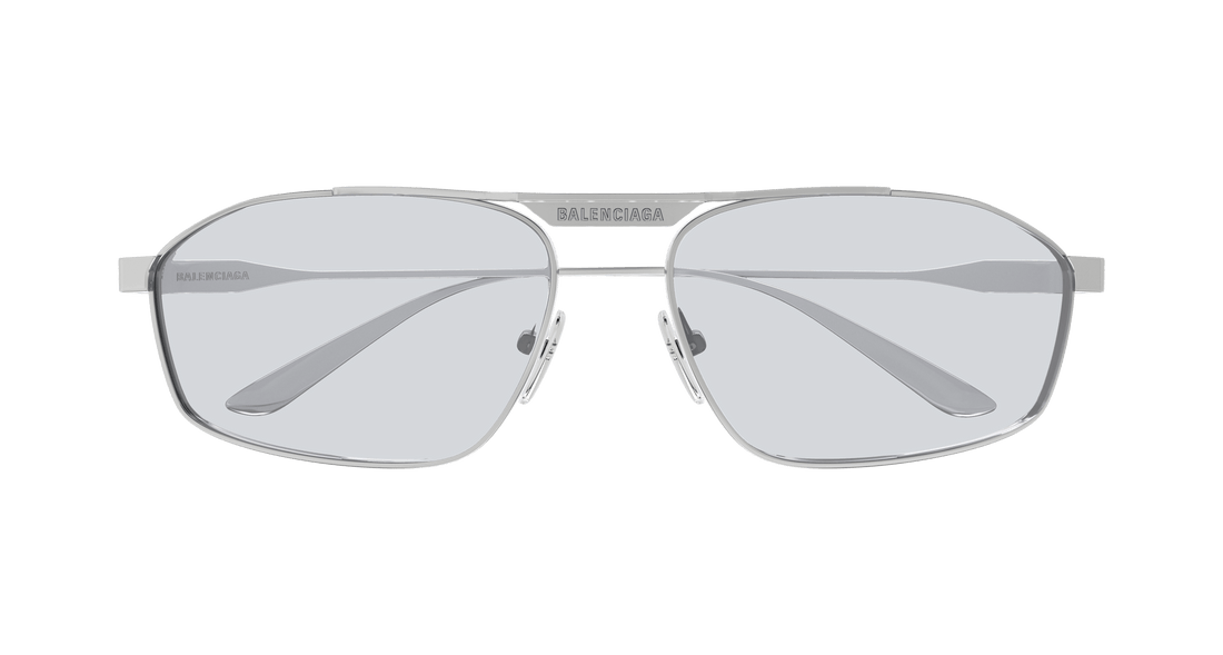 Gafas de sol balenciaga bb0416s 004 plateado pilot masculino talla 63mm - Vista de detalle