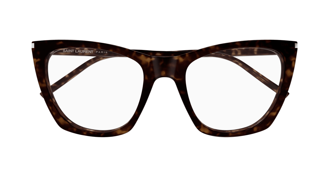 Prescription glasses saint laurent sl 214 kate thin opt 002 havana cat eye femenino size 55mm - Detailed view