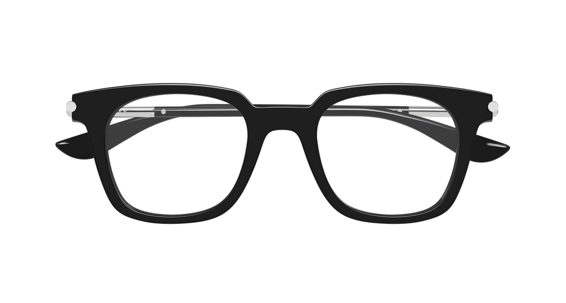 Glasögon alexander mcqueen am0521o 001 negro rectangular / squared unisex storlek 48mm - Detaljvy