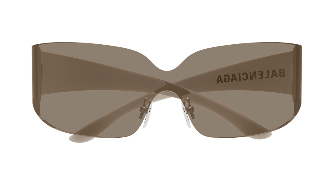 Occhiali da sole balenciaga bb0421s 002 marron mask unisex taglia 99mm - Vista dettagliata