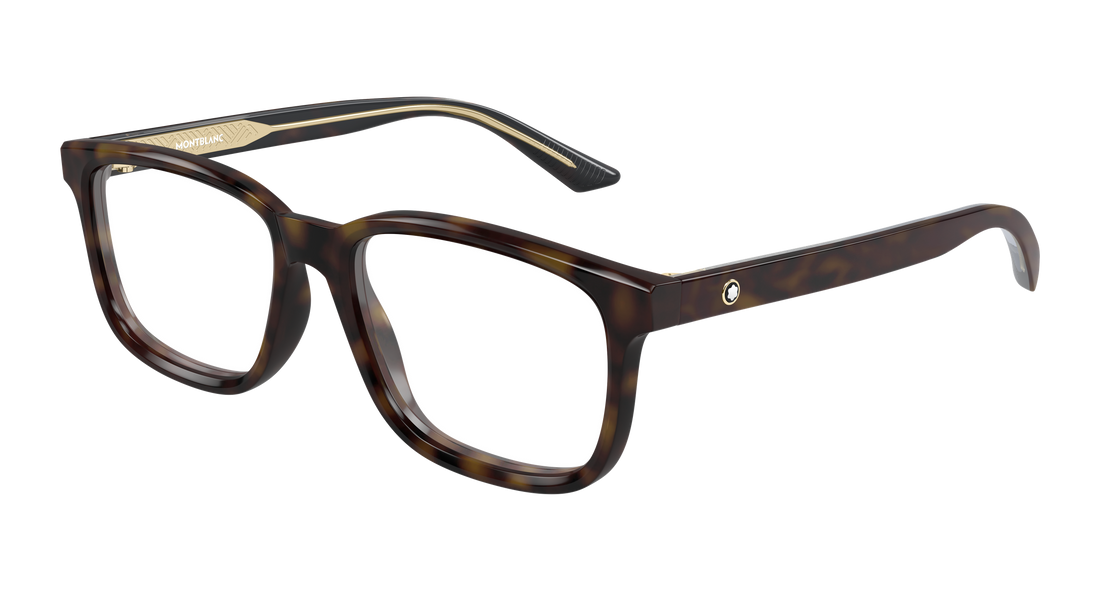 Briller montblanc mb0452o 003 havana rectangular / squared masculino størrelse 55mm - Hovedvisning